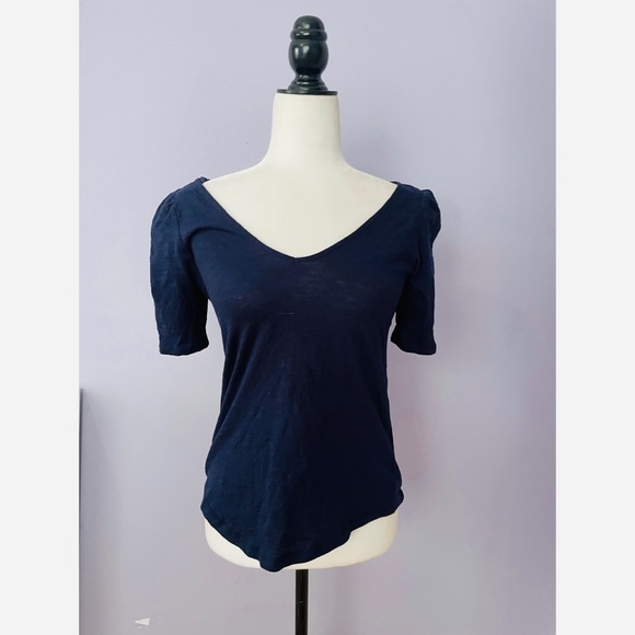 Anthropologie meadow rue blue bow back top - Picture 5 of 5